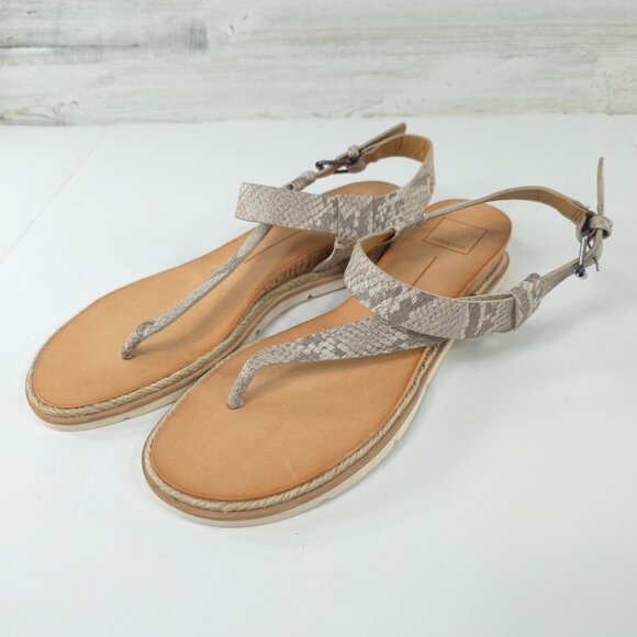 NWOB DOLCE VITA Myra GRAY Snake Print Sandals Women's Size 9 FAUX LEATHER NEW... - Picture 2 of 16